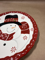 Christmas Snowman Cookie Plate