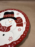 Christmas Snowman Cookie Plate