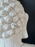 XL Textured White Sitting Zen Buddha AS IS (READ DESCRIPTION CAREFULLY)