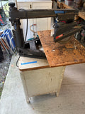 Craftsman 9” Radial Arm Saw Affixed to Cabinet