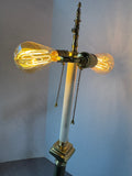 Virginia Metalcrafters Brass 2-Way Candlestick Lamp (WORKS)