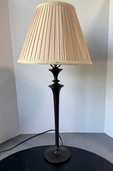 Textured Wrought Iron Table Lamp (WORKS)