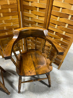 Pair of Wooden Arm Chairs with Chair Cushions