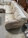 Lexington Casual Off White/Cream Wicker/Rattan Sectional Sofa with Glass Top Table