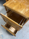 A-Oak Tone 2 Drawer File Cabinet