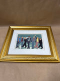 (C) “The Bachelor Party” Silk Watercolor By Jeanne Nash