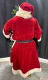 Ditz Designs Signed & Numbered Handcrafted Father Christmas with Lighted Tree & Bear (WORKS)