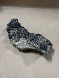 Pyrite Cluster On Dark Matrix