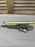 Aged Brass Tone Puffy Heart Love Choker
