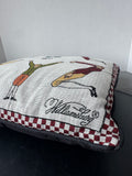 Colonial Williamsburg Hotch Potch Alphabet Needlepoint Throw Pillow (A)
