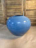 Periwinkle Haeger Style Vase With Bow