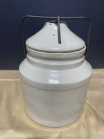 Vintage Large Pottery Jar with Locking Lid, *See Description