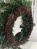 Jingle Bells Faux Fir & Holly Berries Grapevine Wreath