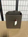 Brown Collapsable Fabric Bins, 10"x13", 11"H. Set of 2