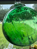 Hand Blown Green Glass Witch Ball