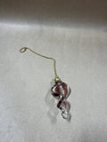Clear And Purple Glass Ceiling Fan Pull Chain
