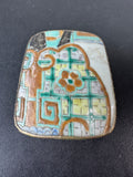 Bohemian Tile Top Silver Tone Trinket Box