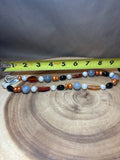 Natural Gemstones & Genuine Pearl Necklace