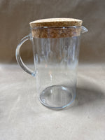 Clear Glass Pitcher With Cork Lid