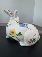 (A) Tiffany & Co. Sintra Porcelain Floral Bunny Figurine