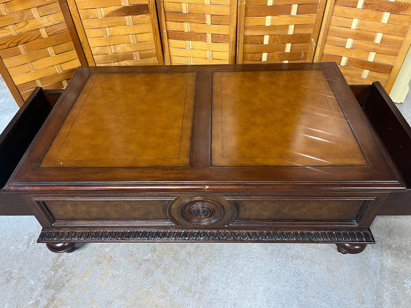 Ethan Allen Coffee Table with 2 End Drawers***HEAVY ITEM***