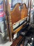 Queen Poster Bed with Rails and Supports