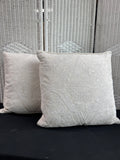 Pair of Bohemian Macrame Style Reversible Throw Pillows