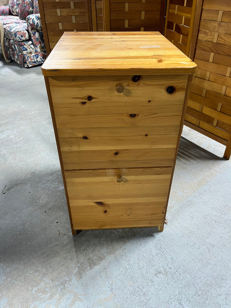 Two Drawer File Cabinet, particle board back