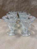 Set Of 6 Ice Cream Sundae Glass Dishes