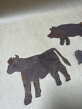 3-Piece Metal Farm Animal Cutouts