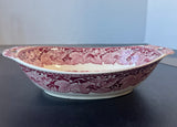 (KK) Mason’s England Vista Pink China Double Handled Oval Vegetable Bowl