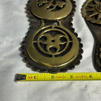 Pair Of Vintage Horse Brasses On Leather Straps