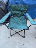 Pair of Green Canvas Folding Arm Chairs w/Carry Bags