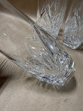 5 Piece Fan Style Crystal Glasses // 2 Sets Available // PRICED INDIVIDUALLY