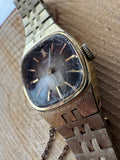 Seiko Vintage Gold Tone Women’s Watch Brown Gradient Dial