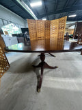 Henkel Harris Double Pedestal Dining Table with (3) Leaves and Table Pads, NO CHAIRS***HEAVY ITEM***