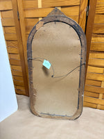 Vintage Arched Mirror with Floral Etching