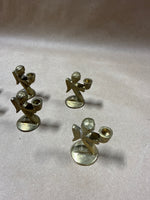 Set Of 6 Mini Brass Kneeling Angel Candle Holders // 2 Available // **** PRICED INDIVIDUALLY ****