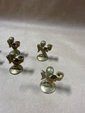 Set Of 6 Mini Brass Kneeling Angel Candle Holders // 2 Available // **** PRICED INDIVIDUALLY ****