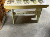 Petite Painted Bench, Signed