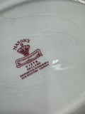 (B) 3-Piece Mason’s England Vista Pink China Gadroon Edge Oval Platters