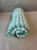 Green Gingham Primitive Tablecloth