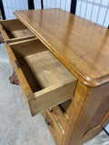 Antique Pine 4 Drawer Chest of Drawers with Carved Acorn Handles