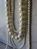 Multi-Strand Faux Pearl Statement Necklace
