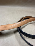 (A) Black Leather Coach Belt With Brass Buckle 6600