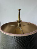 Stiffel Brass Candlestick Lamp with Reptile Leather Shade (WORKS)