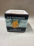 Square Old Fashioned Carrots Ceramic Canister