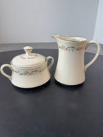 (E) Gorham Rondelle Creamer & Lidded Sugar Bowl