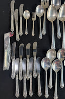 103-Piece Heirloom Damask Rose Sterling Silver Flatware Set