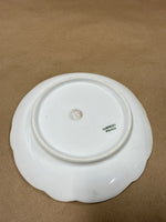 (C) Pink Ribbon Floral Gold Trim Limoges Saucer Plate